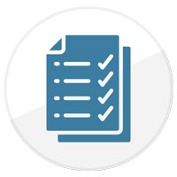 Document with list and checkmarks